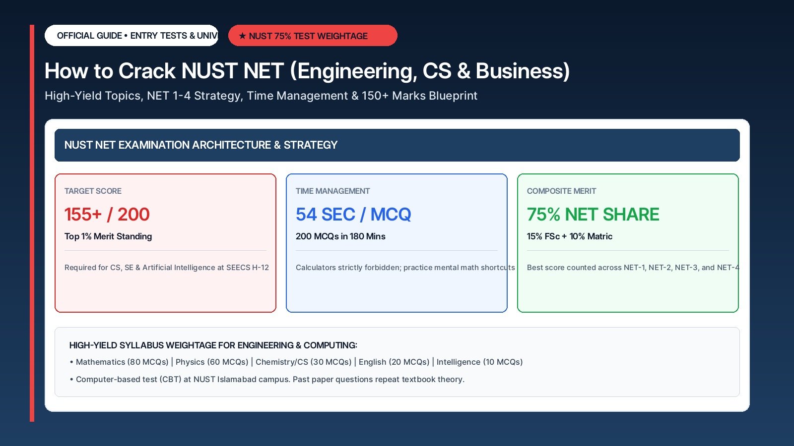 How to Crack NUST NET (Entry Test): Subject-Wise Preparation, Syllabus & Time Management