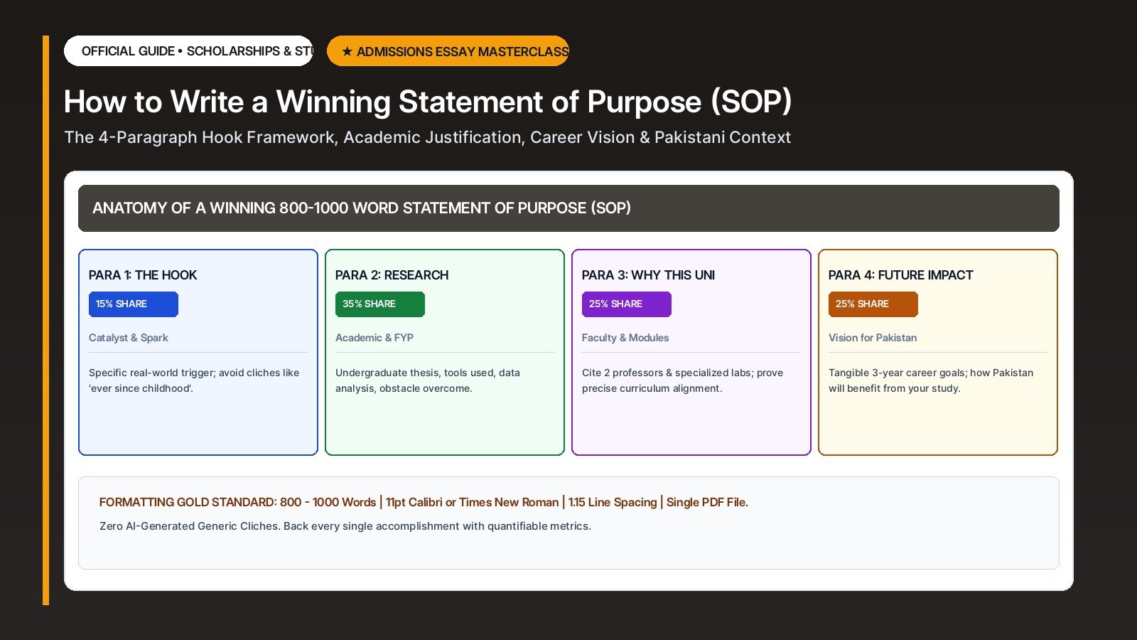 How to Write a Winning Statement of Purpose (SOP) for Foreign Universities (With Sample Structure)