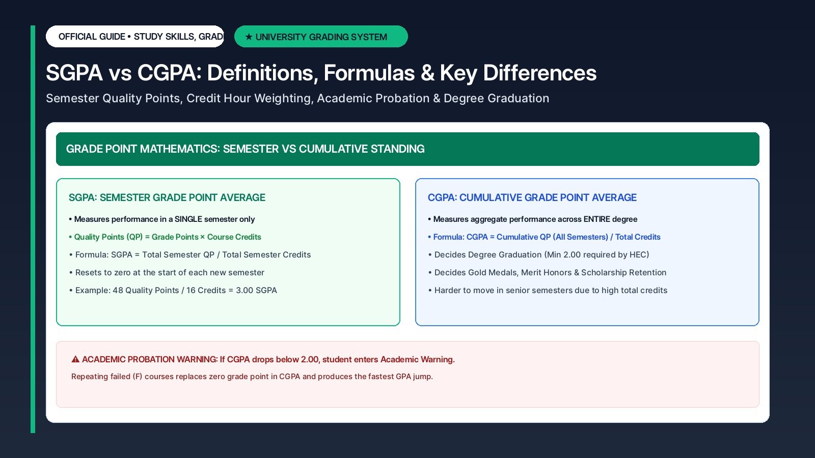 SGPA vs. CGPA: Definitions, Key Differences & How Semester Grades Are Calculated