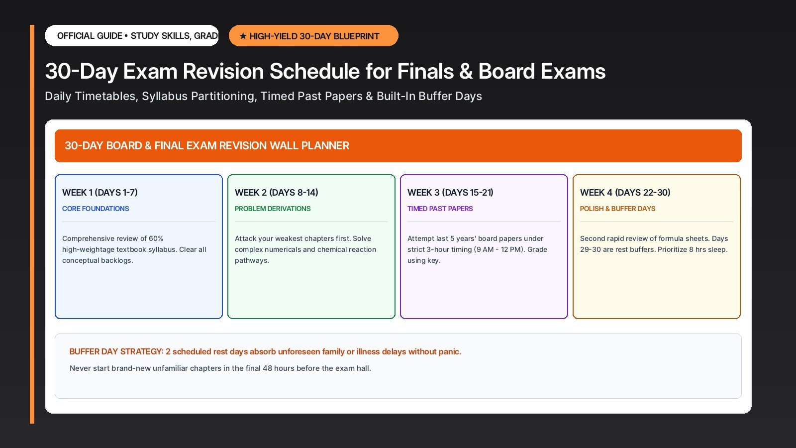 30-Day Exam Revision Schedule: How to Plan Your Daily Routine for Finals