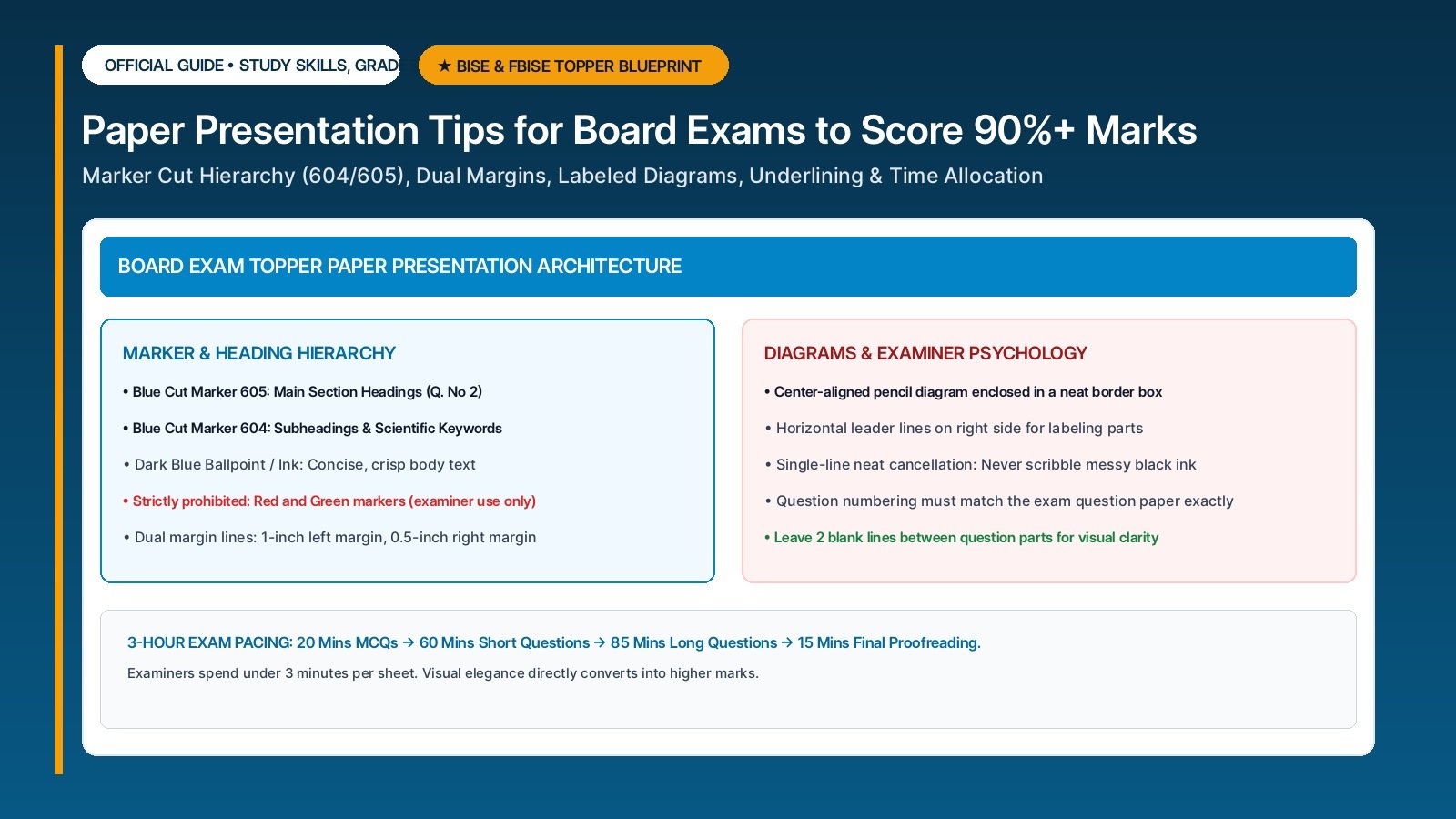 Paper Presentation Tips for Board Exams (BISE & FBISE) to Score 90%+ Marks