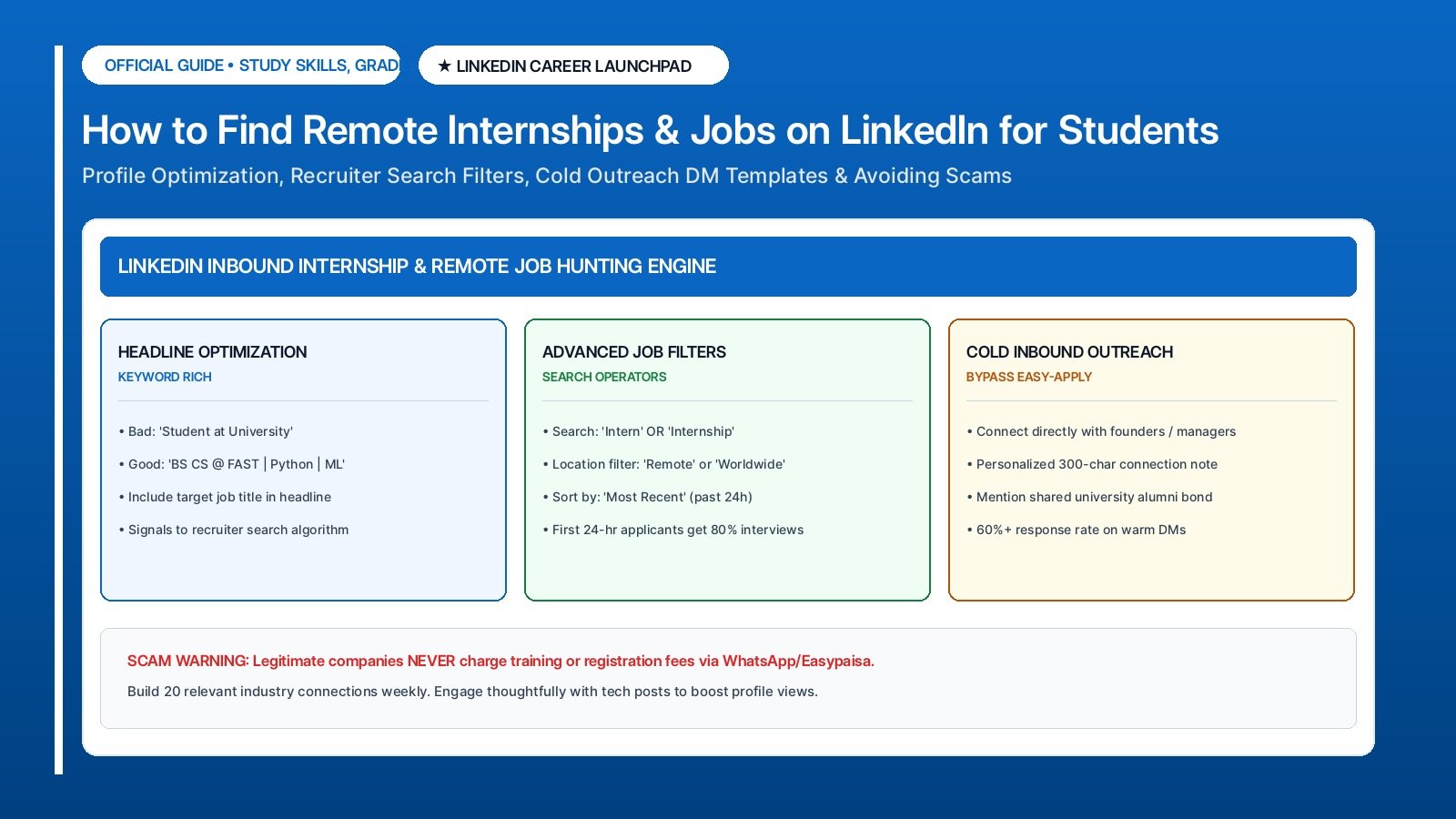 How to Find Remote Internships and Entry-Level Jobs on LinkedIn for Pakistani Students