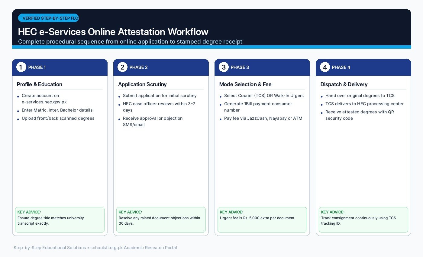 HEC e-Services Online Attestation Workflow