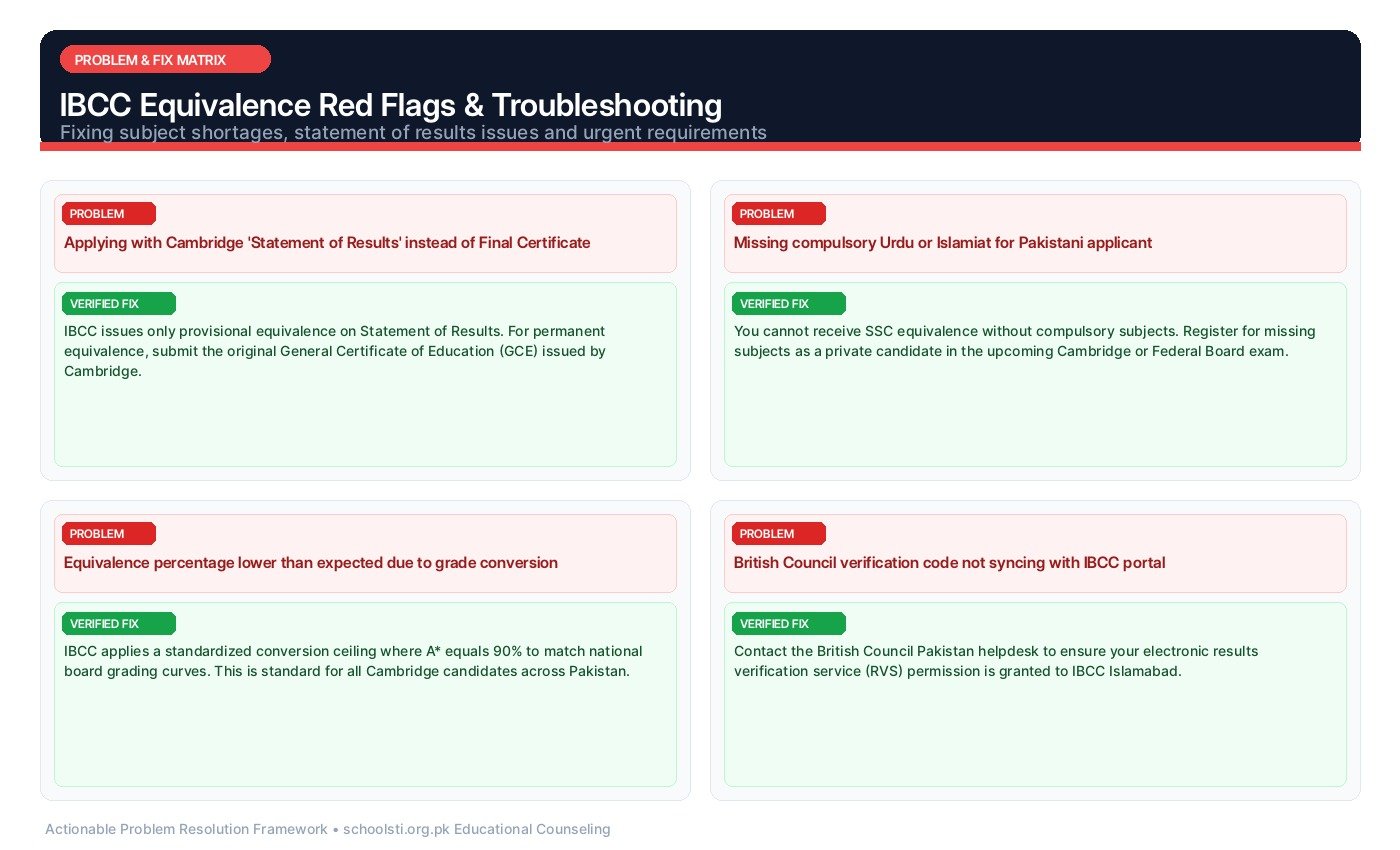 IBCC Equivalence Red Flags & Troubleshooting