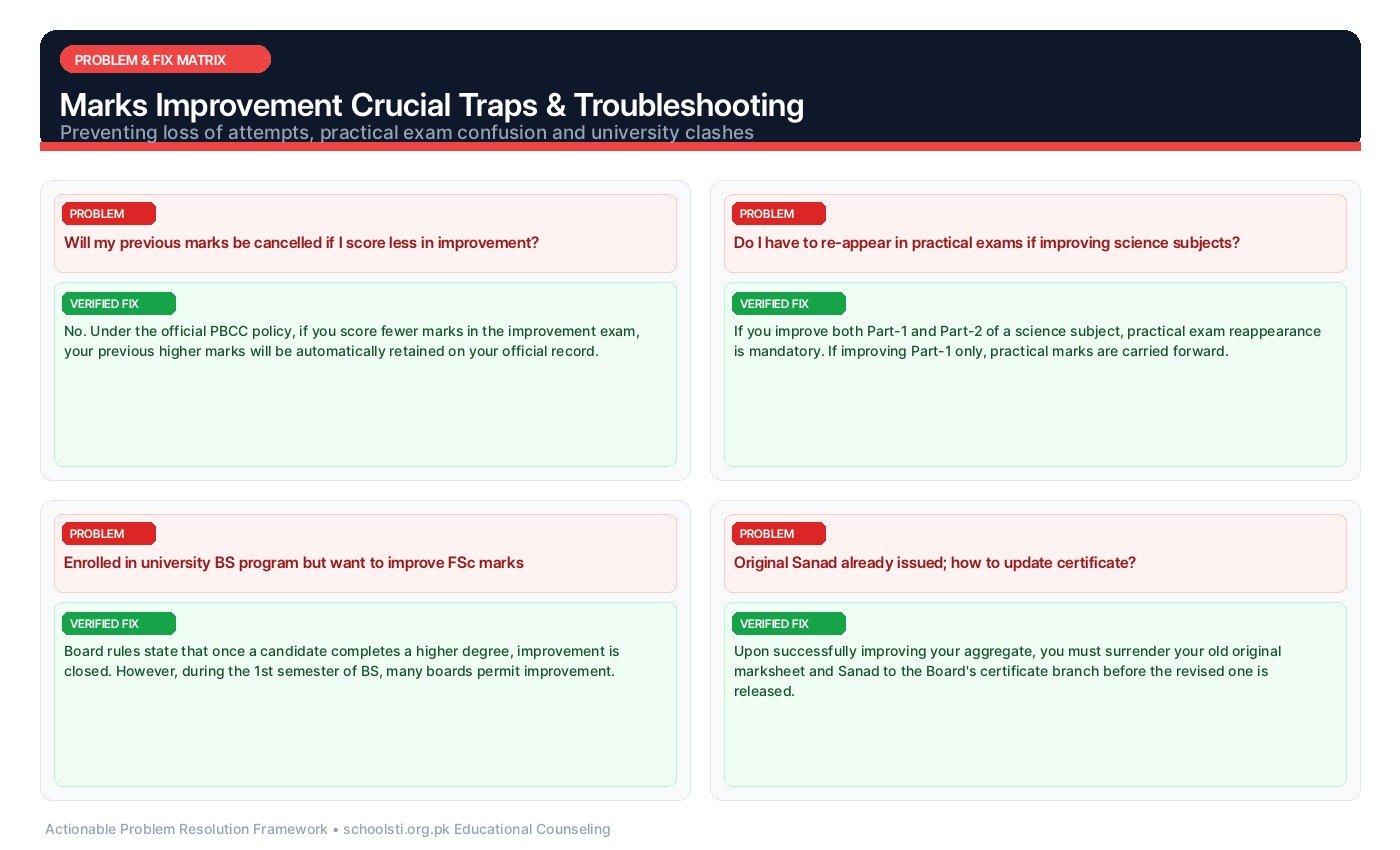Marks Improvement Crucial Traps & Troubleshooting