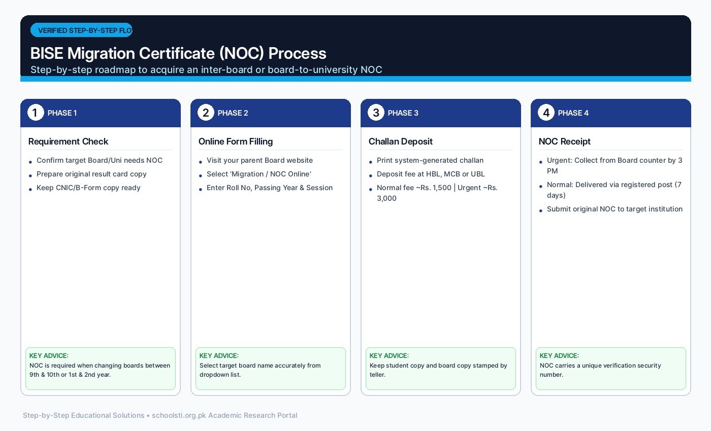 BISE Migration Certificate (NOC) Process