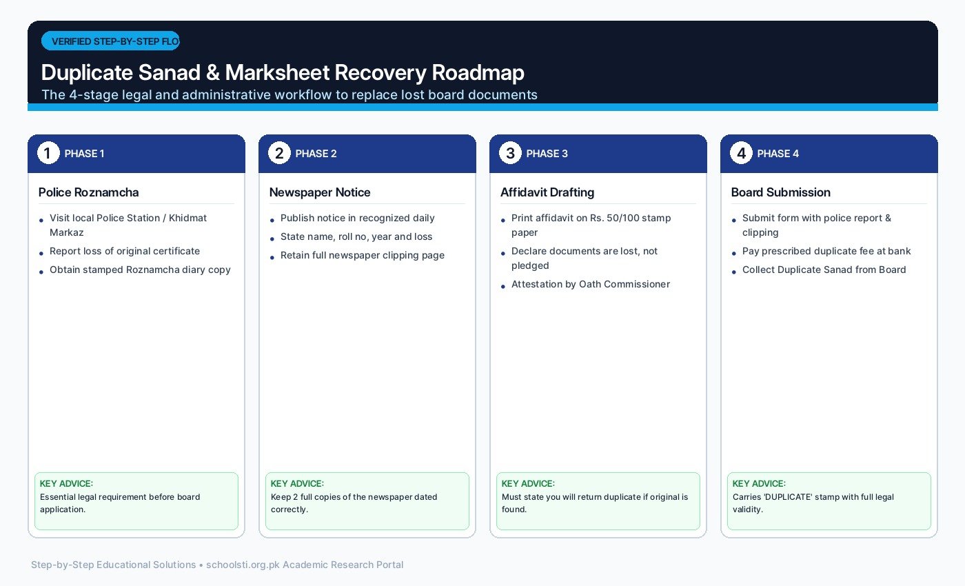 Duplicate Sanad & Marksheet Recovery Roadmap