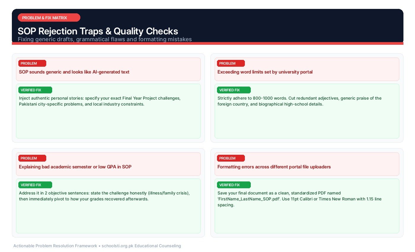 SOP Rejection Traps & Quality Checks