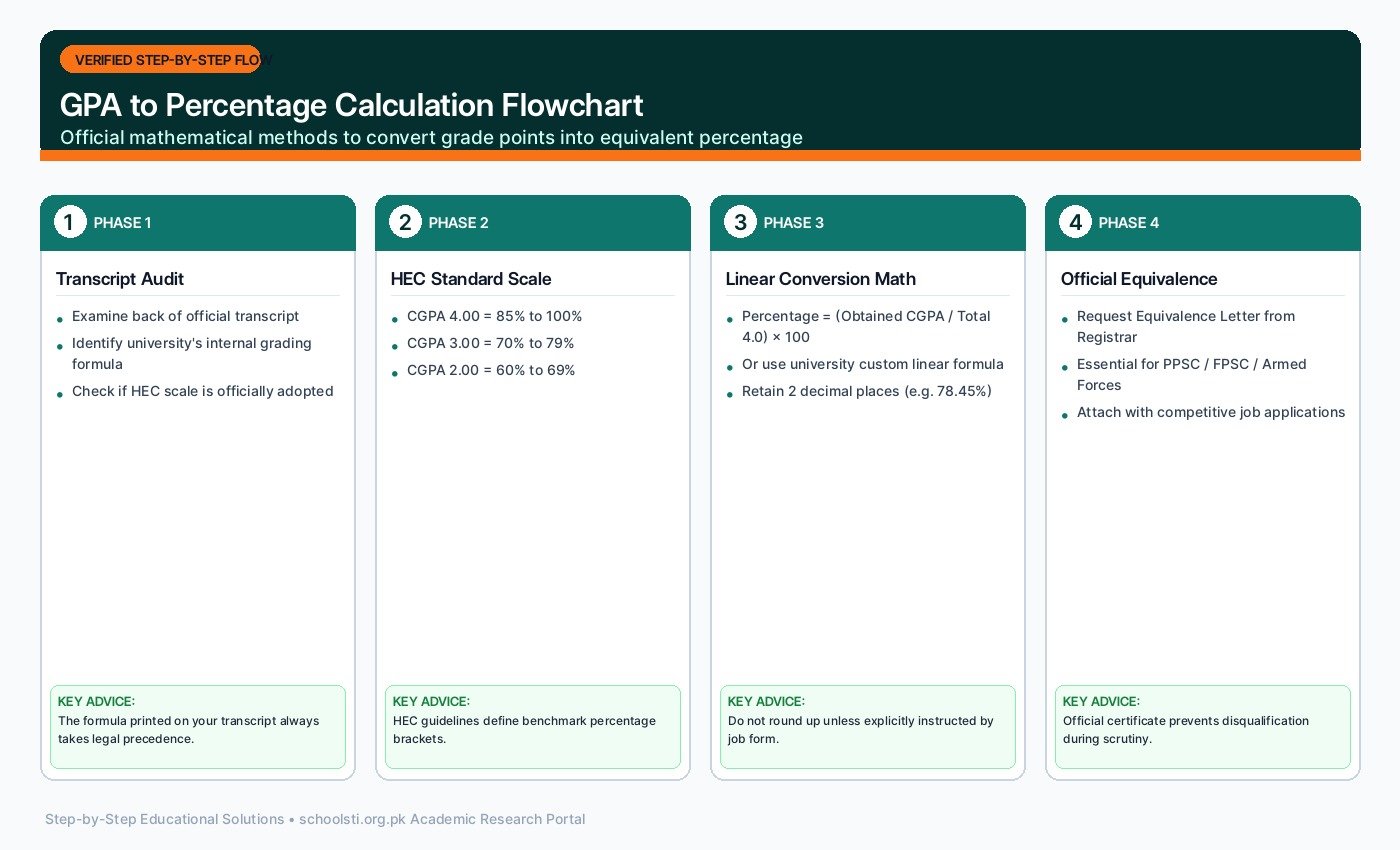 GPA to Percentage Calculation Flowchart