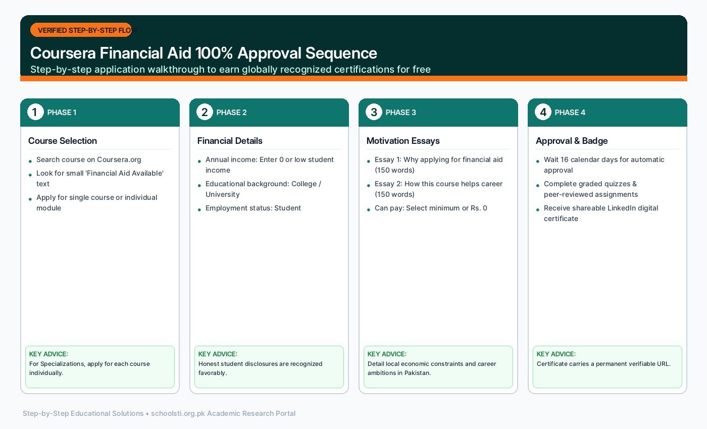 Coursera Financial Aid 100% Approval Sequence