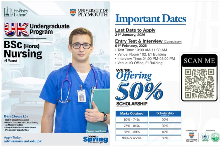 The University of Lahore (UOL) British Nursing Program