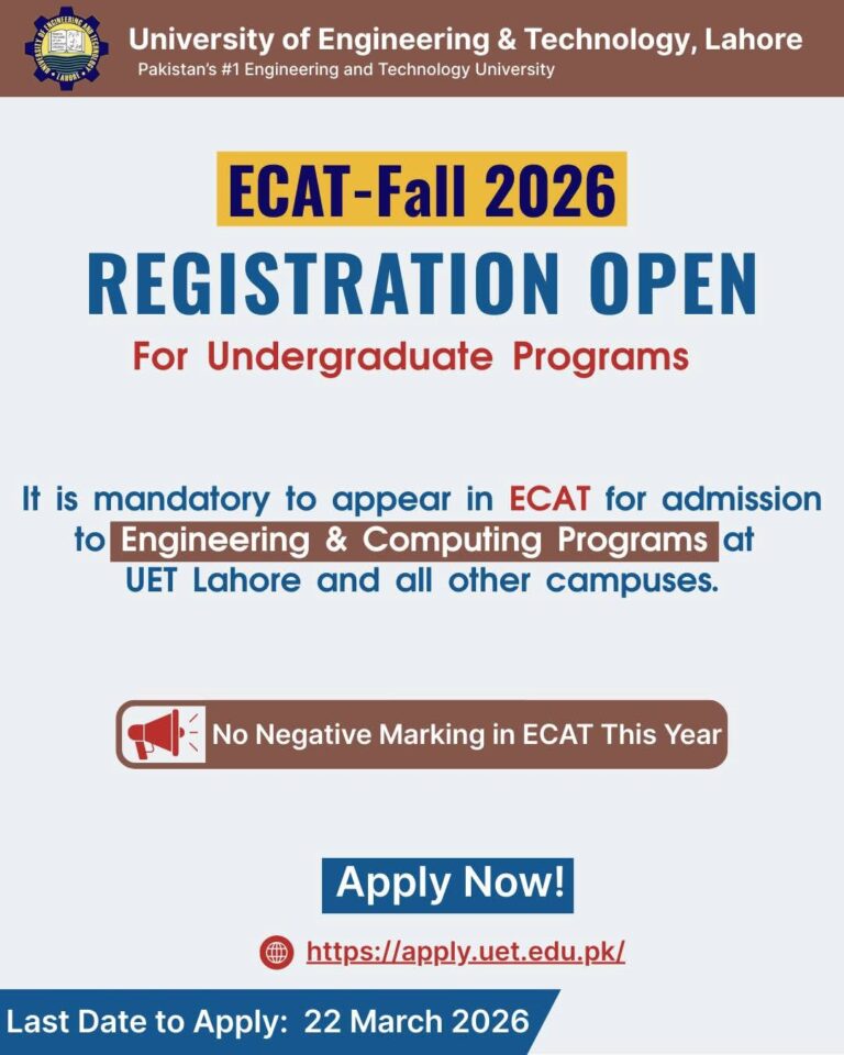 ECAT Fall 2026 – Registration Open