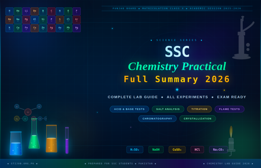 SSC Chemistry Practical - Full Summary SSC Chemistry Practical - Full Summary