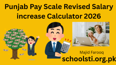 Punjab Pay Scale Revised Salary increase Calculator 2026 8 salary increase Calculator schoolsti