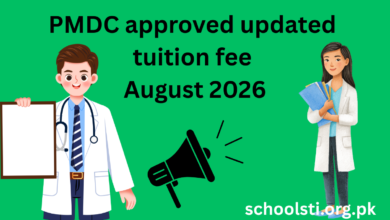 PMDC approved updated tuition fee August 2026