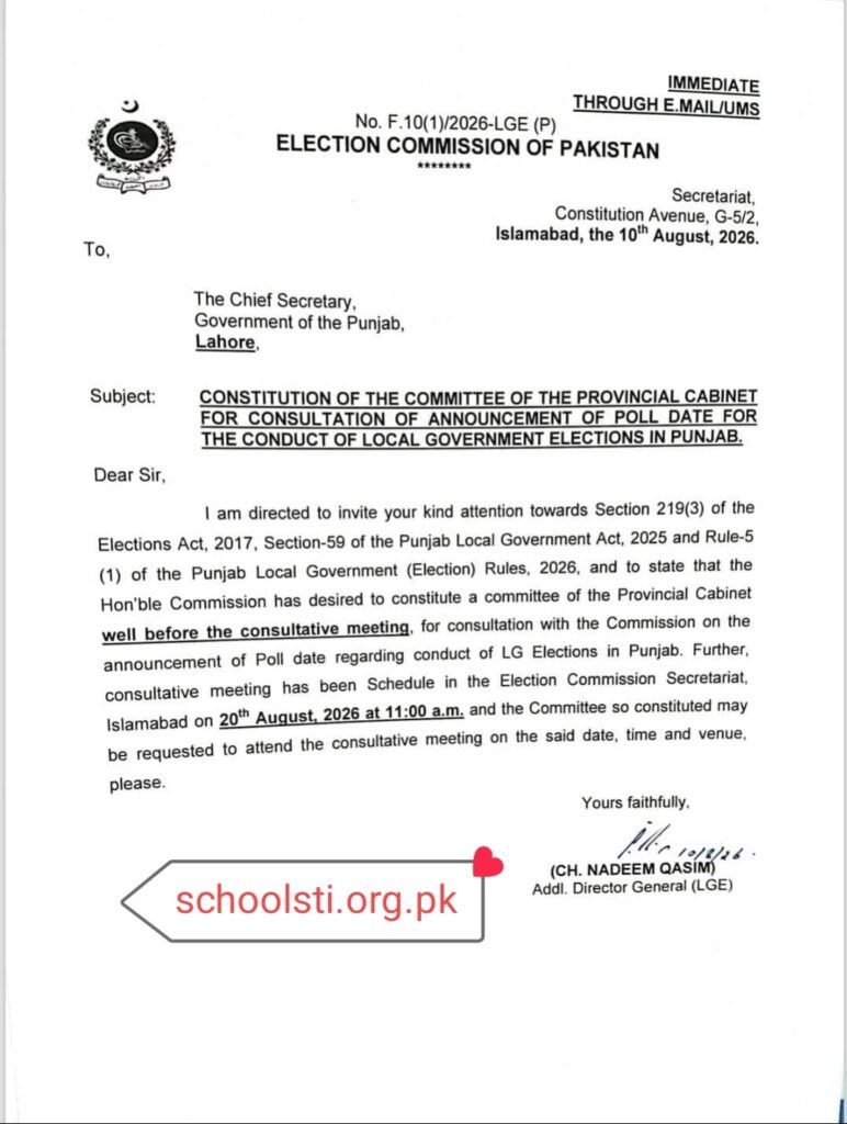 Punjab Local Government Elections 2026 Punjab Local Government Elections 2026