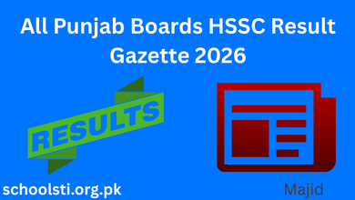 All Punjab Boards HSSC Result Gazette 2026
