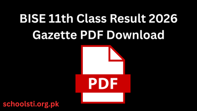 BISE 11th Class Result 2026 Gazette PDF Download (All Boards) 8 BISE 11th Class Result 2026 Gazette PDF Download
